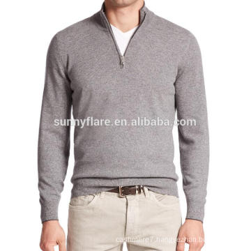 High Quality Men's Fit Cashmere Sweater With Half Zip